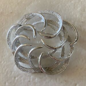 Vintage Round Silver Pin